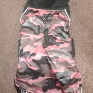 Camouflage reversal rain coat